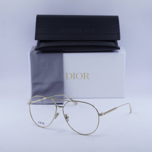 Final Price! Dior GEMDIORO AU B000 Gold Eyeglasses 58mm - Picture 1 of 12